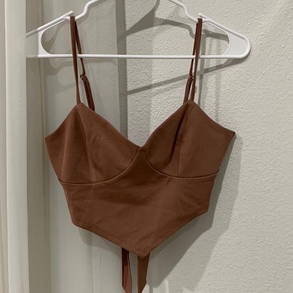 Princess Polly Tops - Brown crop top